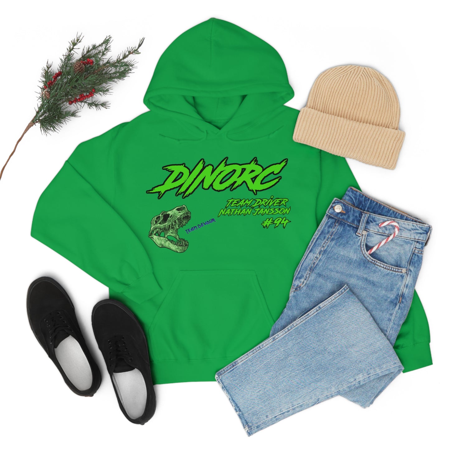Team Driver Nathan Jansson DinoRC Logo Hooded Sweatshirt Heavy Blend™ Hooded Sweatshirt