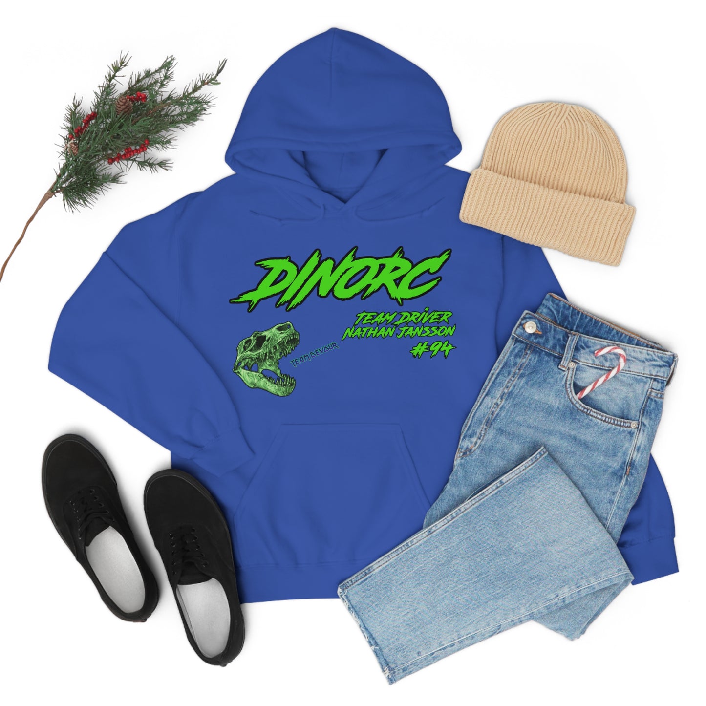 Team Driver Nathan Jansson DinoRC Logo Hooded Sweatshirt Heavy Blend™ Hooded Sweatshirt