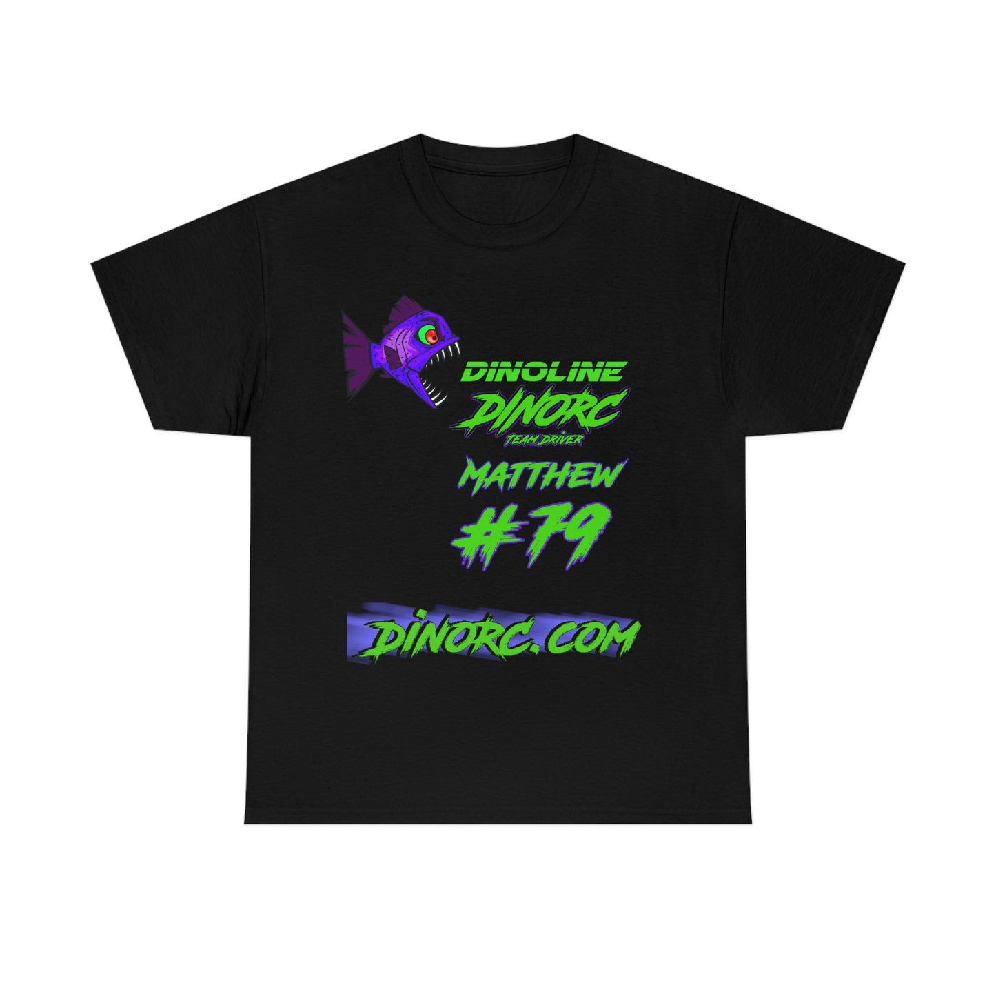 Matthew #79 Dinoline Front and Back DinoRc Logo T-Shirt S-5x 5 colors