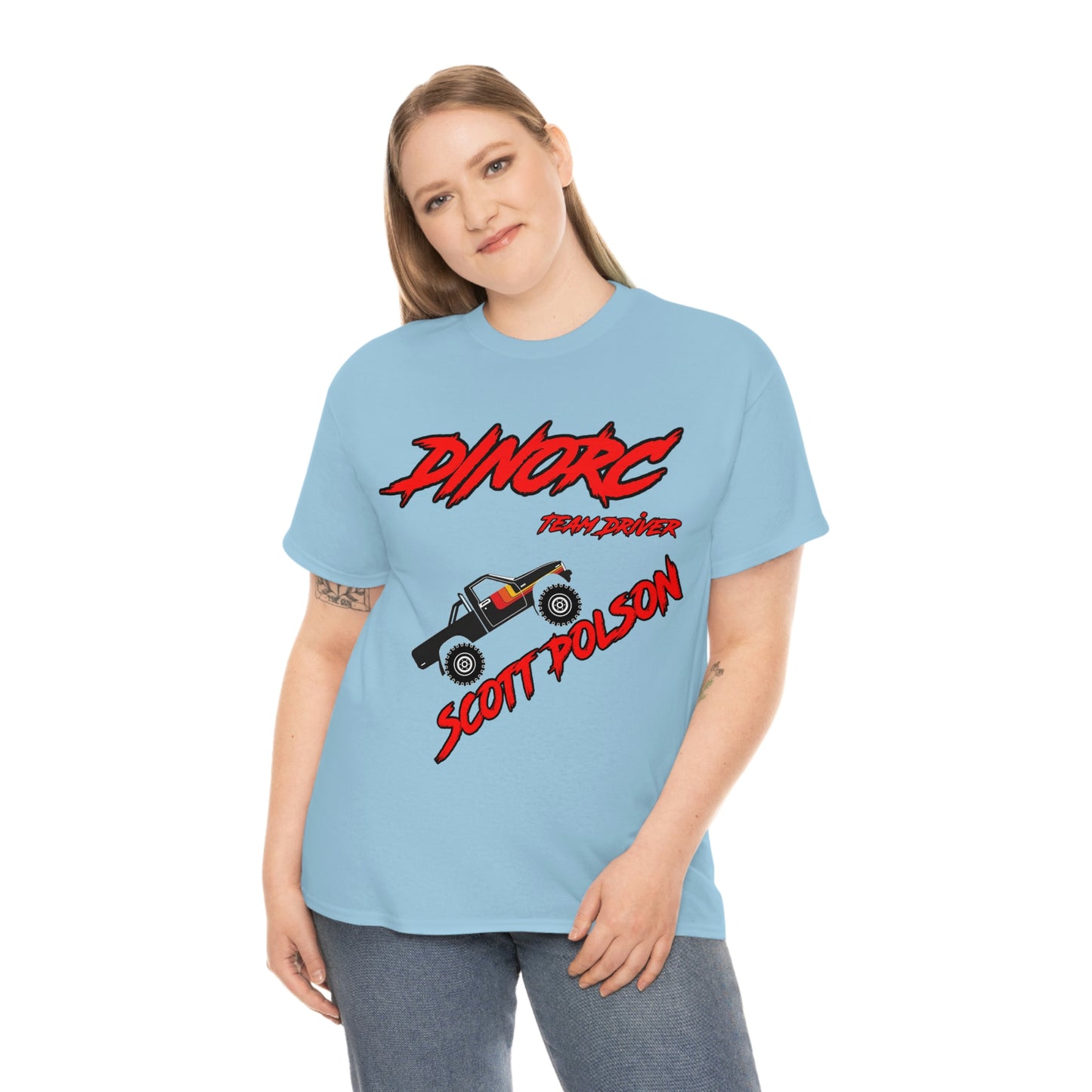 Team Driver Scott Polson truck logo Front and Back DinoRc Logo T-Shirt S-5x 5 colors