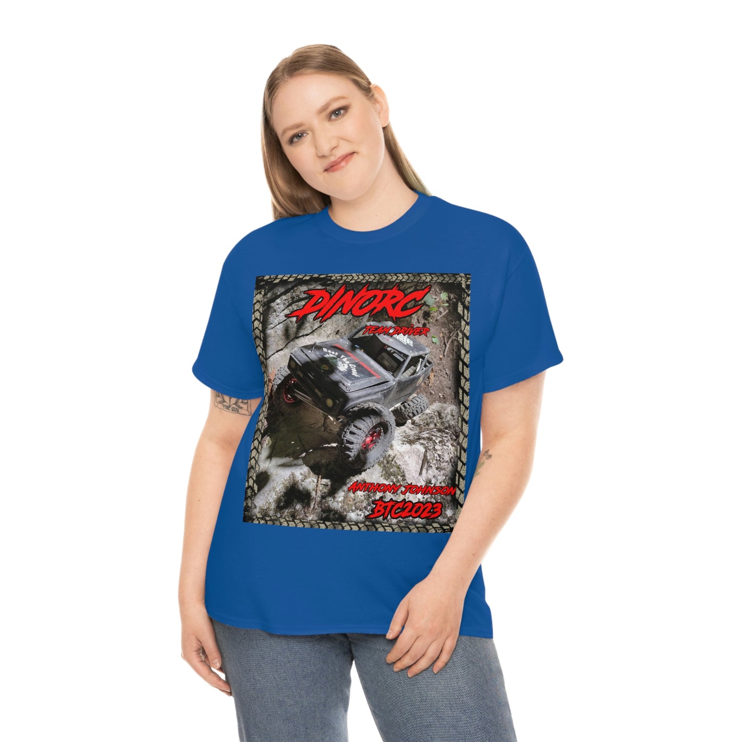 Anthony Johnson T rex DinoRC Team Driver truck logo Front and Back DinoRc Logo T-Shirt S-5x 5 colors