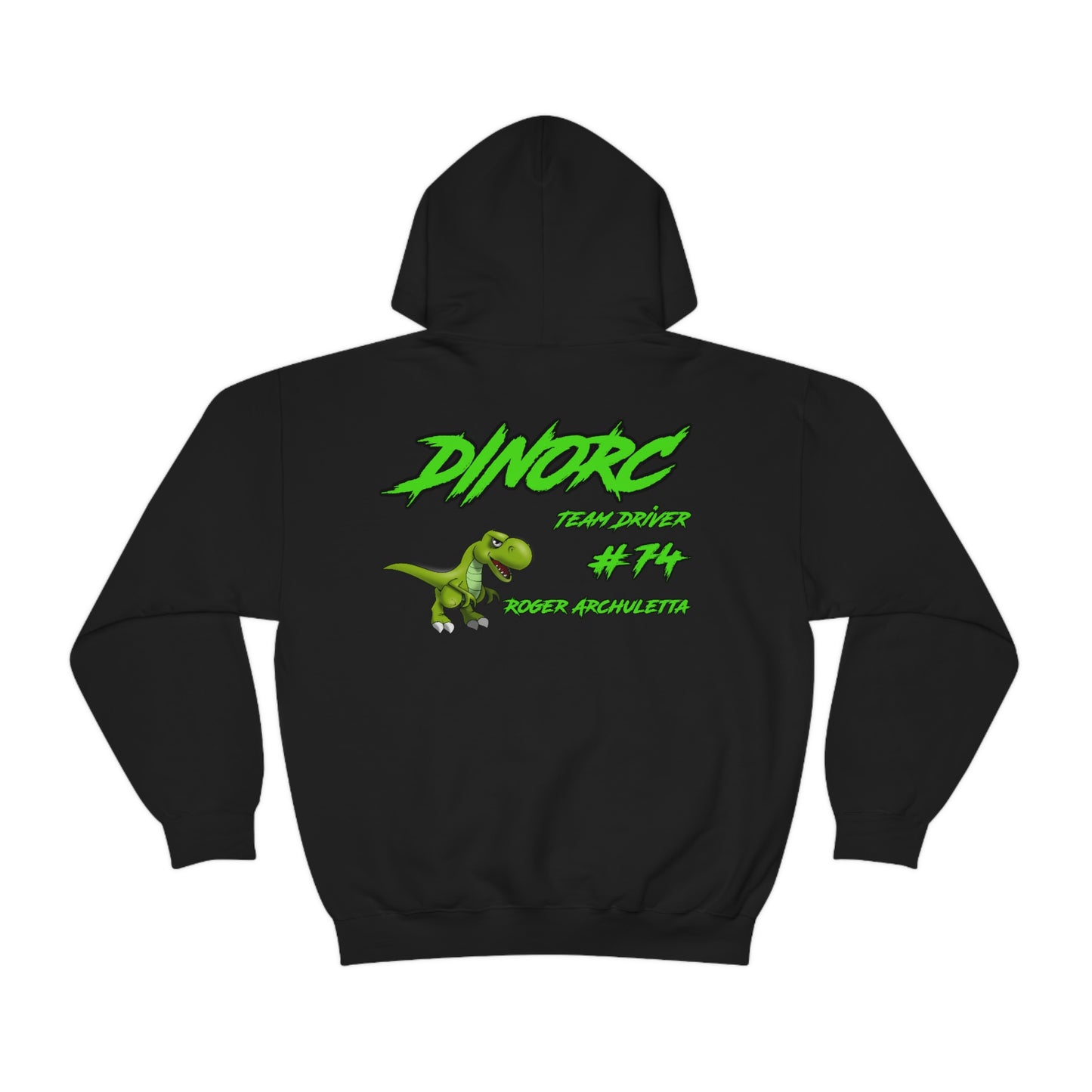 Team Driver Roger Archuletta DinoRC Logo Hooded Sweatshirt Heavy Blend™ Hooded Sweatshirt