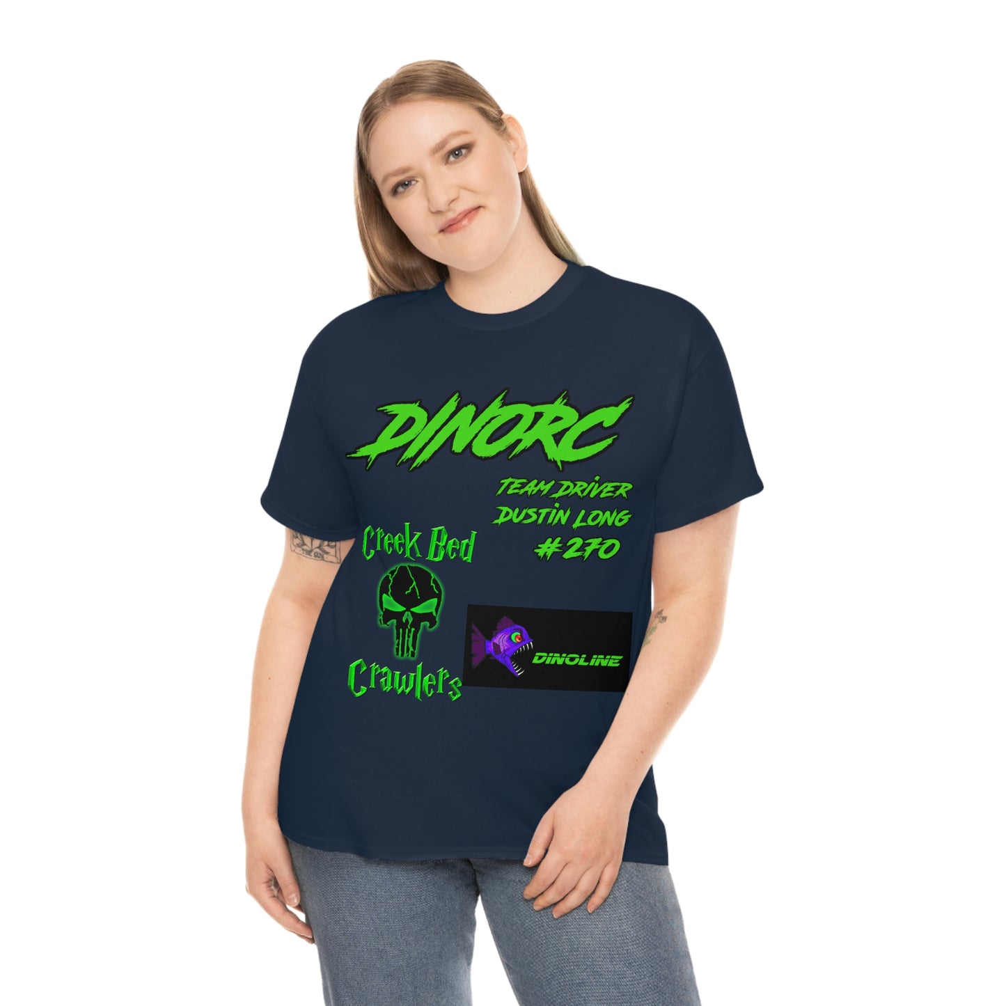 Team Driver Dustin Long logo Front and Back DinoRc Logo T-Shirt S-5x 5 colors