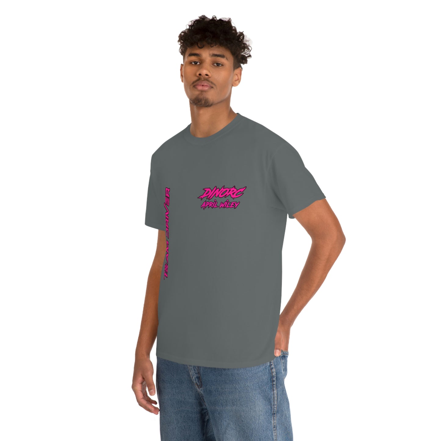 Vertical Team Driver April Wiley Dino's Divas Front and Back DinoRc Logo T-Shirt S-5x 5 colors