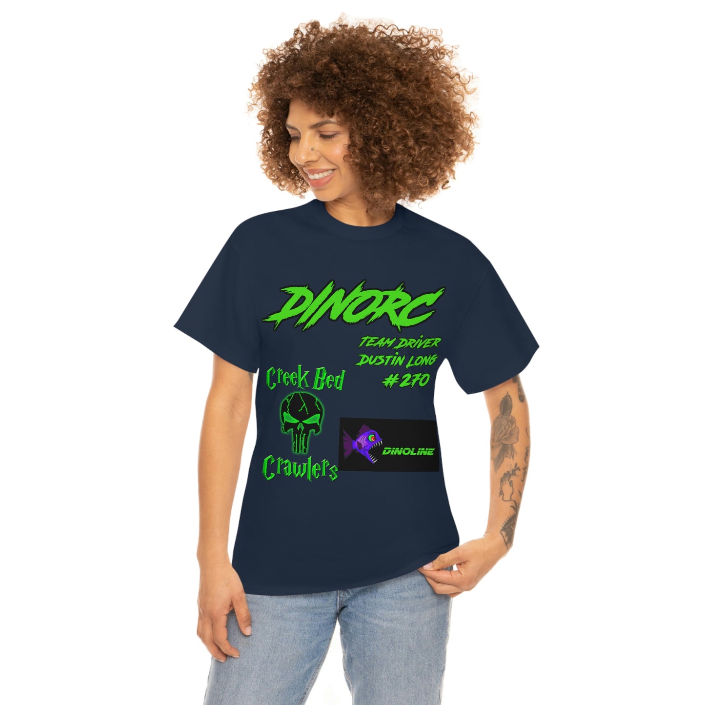 Team Driver Dustin Long logo Front and Back DinoRc Logo T-Shirt S-5x 5 colors
