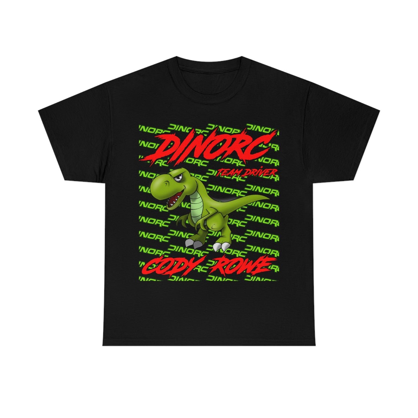 Team Driver Cody Rowe Front and Back DinoRc Logo T-Shirt S-5x 5 colors