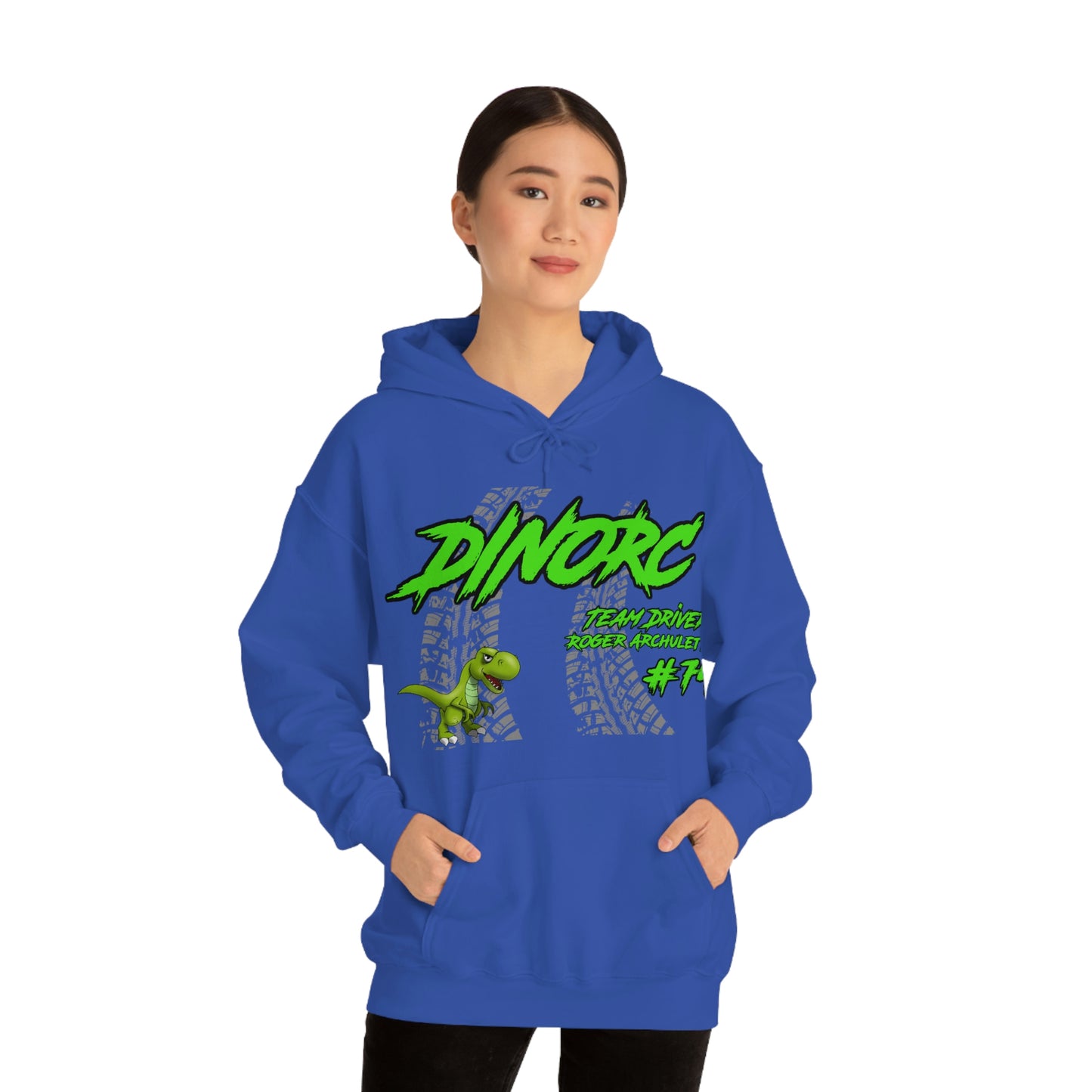 Team Driver Roger Archuletta DinoRC Logo Hooded Sweatshirt Heavy Blend™ Hooded Sweatshirt