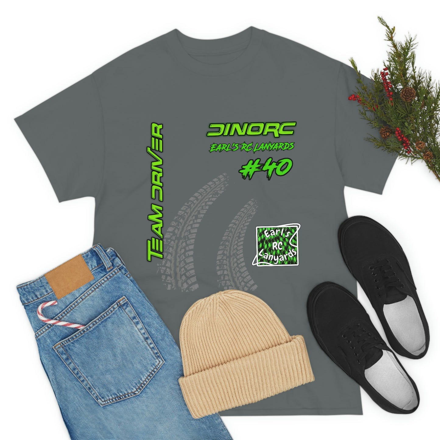 Team Driver Earl's RC Lanyards Front and Back DinoRc Logo T-Shirt S-5x 5 colors