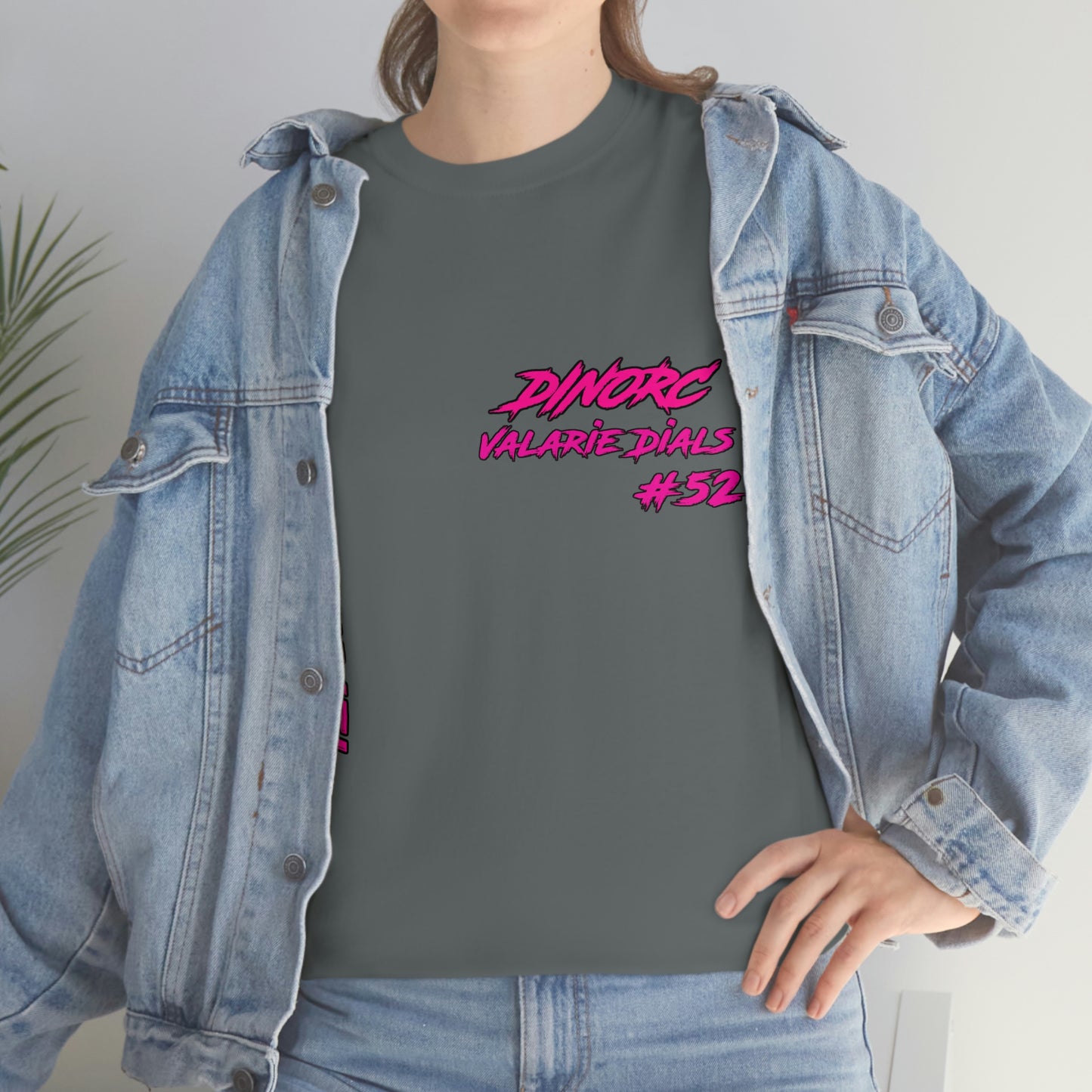 Team Driver Valarie Dials Dino's Divas Front and Back DinoRc Logo T-Shirt S-5x 5 colors