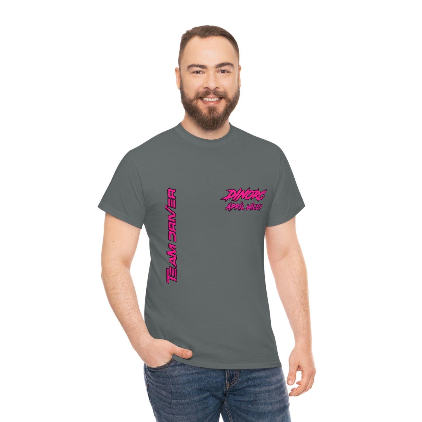 Vertical Team Driver April Wiley Dino's Divas Front and Back DinoRc Logo T-Shirt S-5x 5 colors