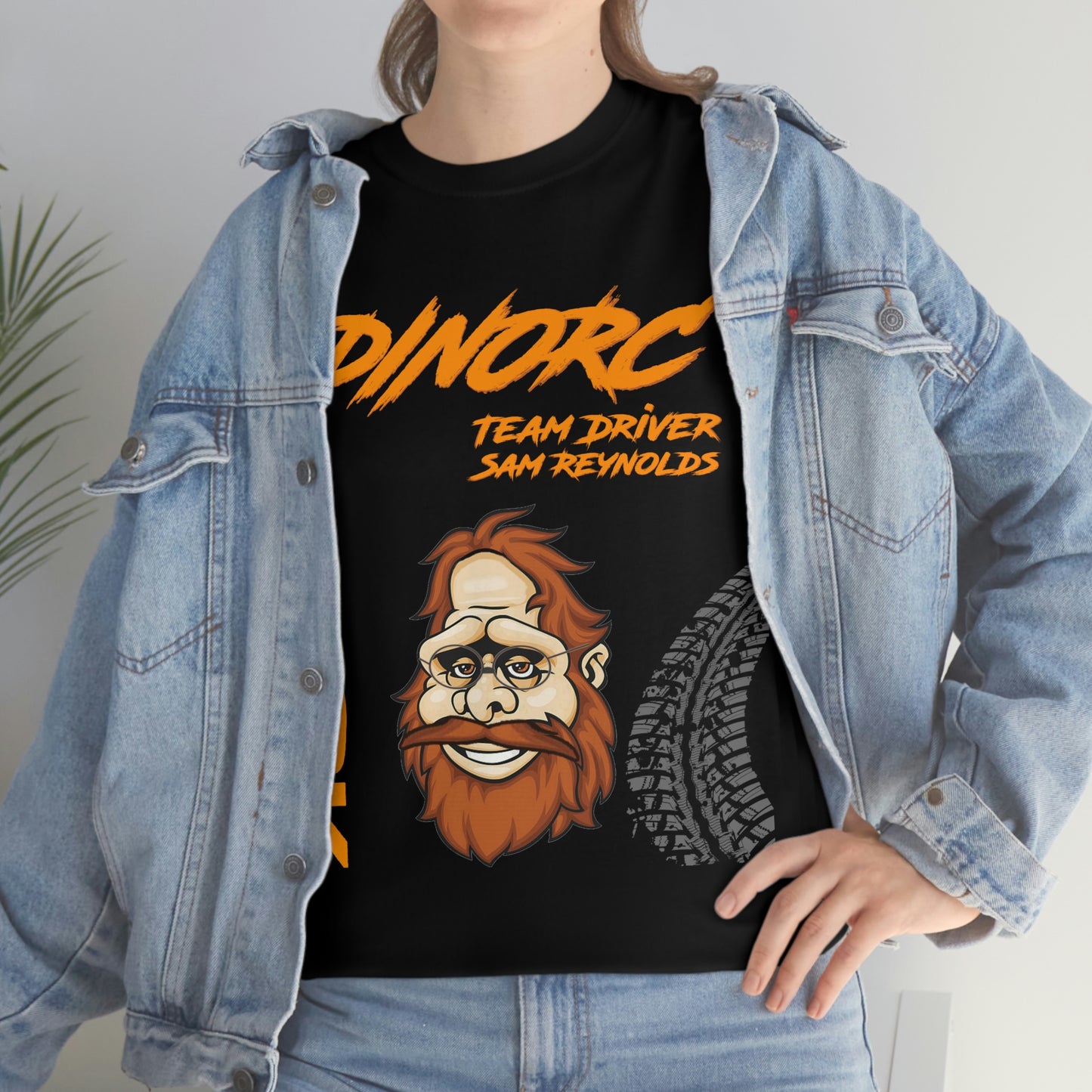 Team Driver Sam Reynolds Front and Back DinoRc Logo T-Shirt S-5x 5 colors