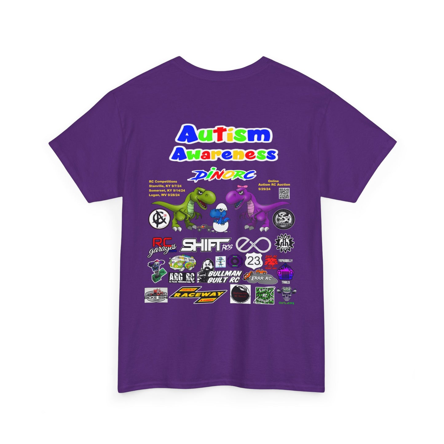 DinoRC Autism Awareness Front/Back Sponsor Shirt 2024