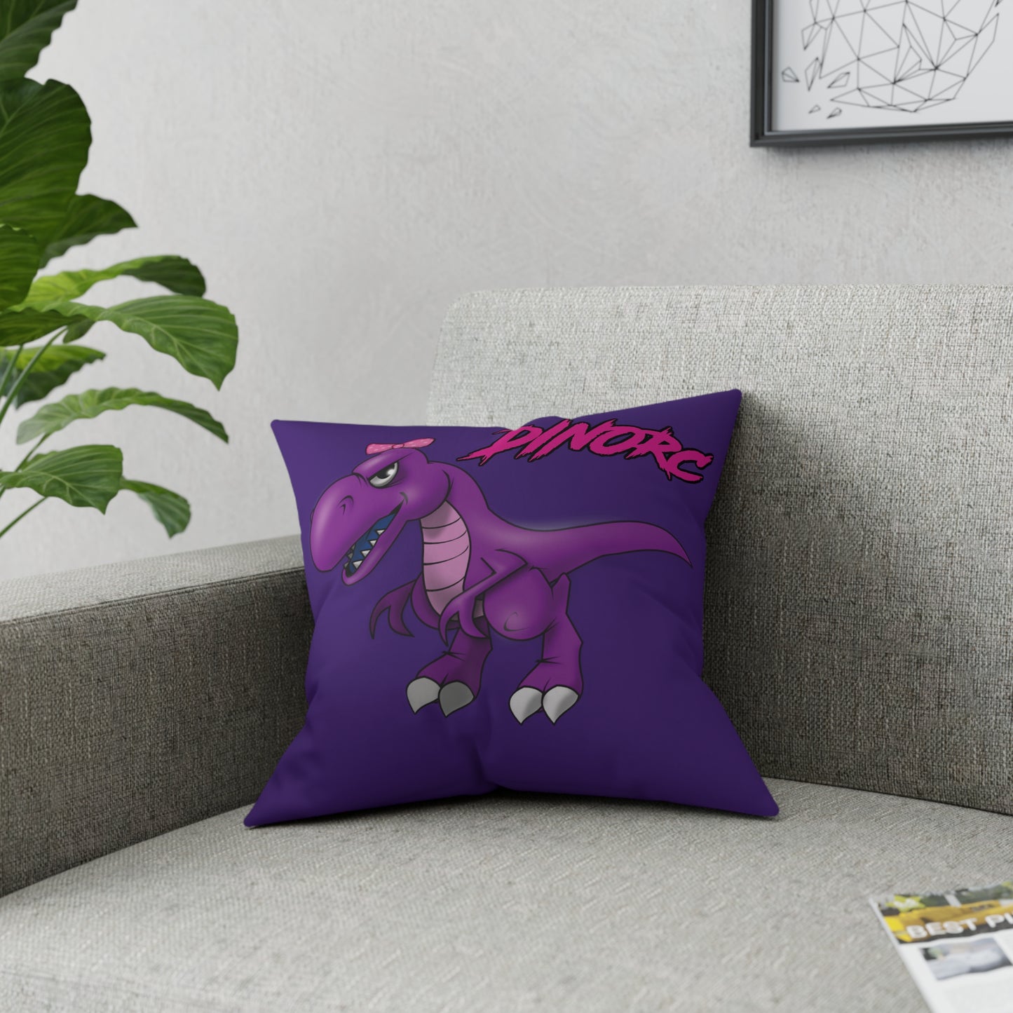 DinoRC Purple Pillow