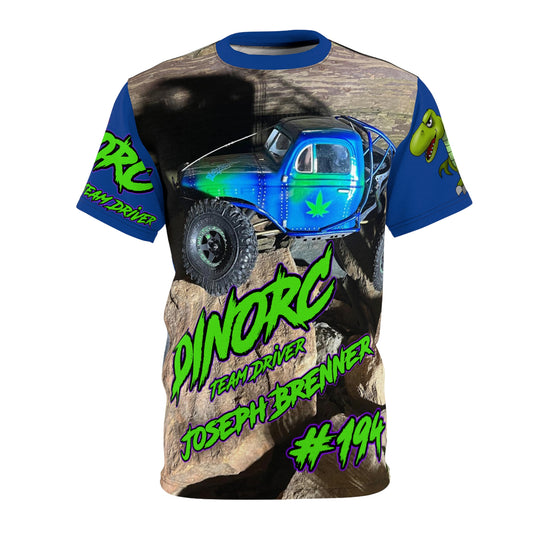 Joseph Brenner Blue N Green DinoRC Team Driver T Shirt Blue Sleeves