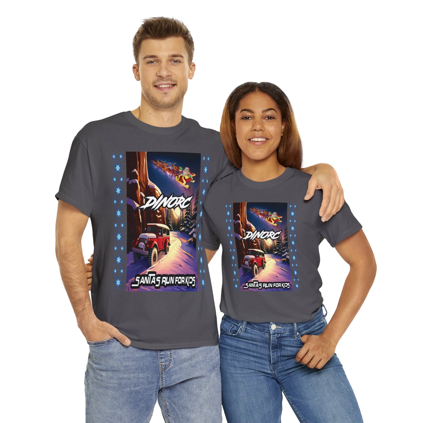 2024 DinoRC's Santa's Run For Kids Front Logo T-Shirt S-5x 5 colors