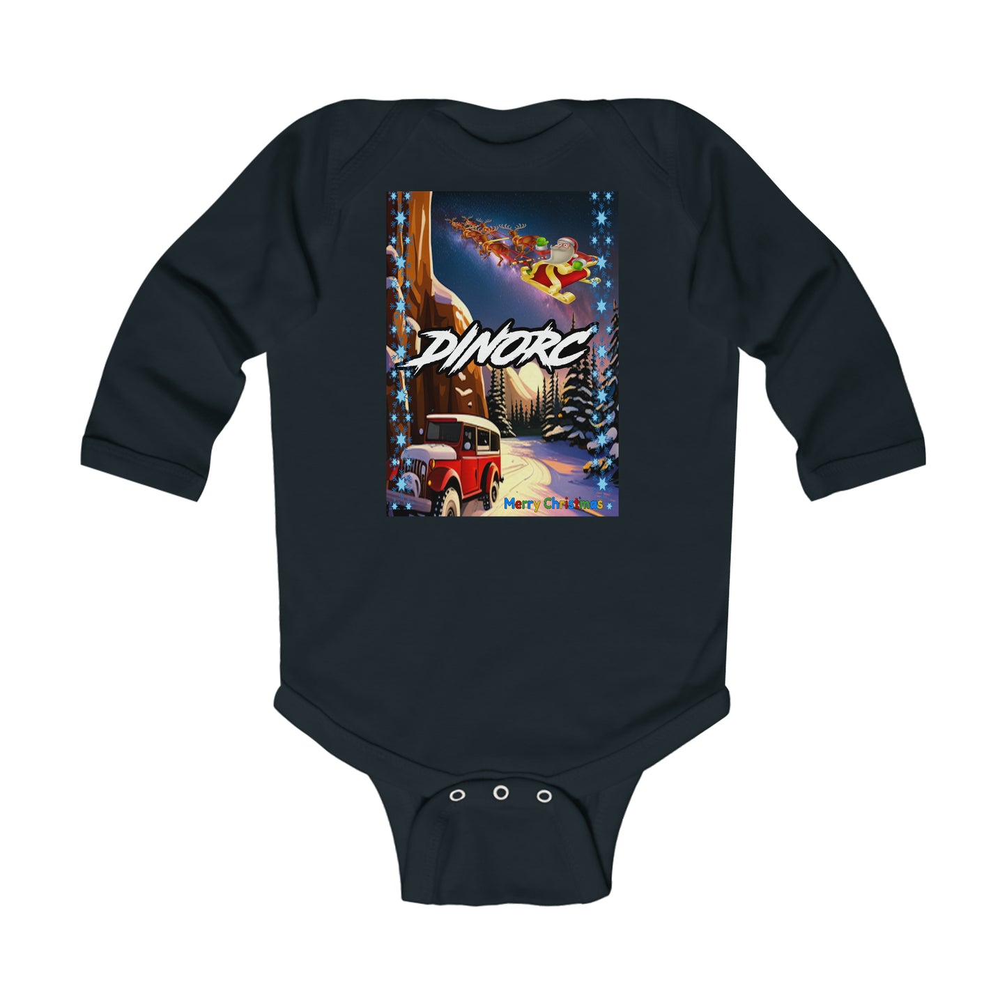 Santa DinoRC Infant Long Sleeve Bodysuit