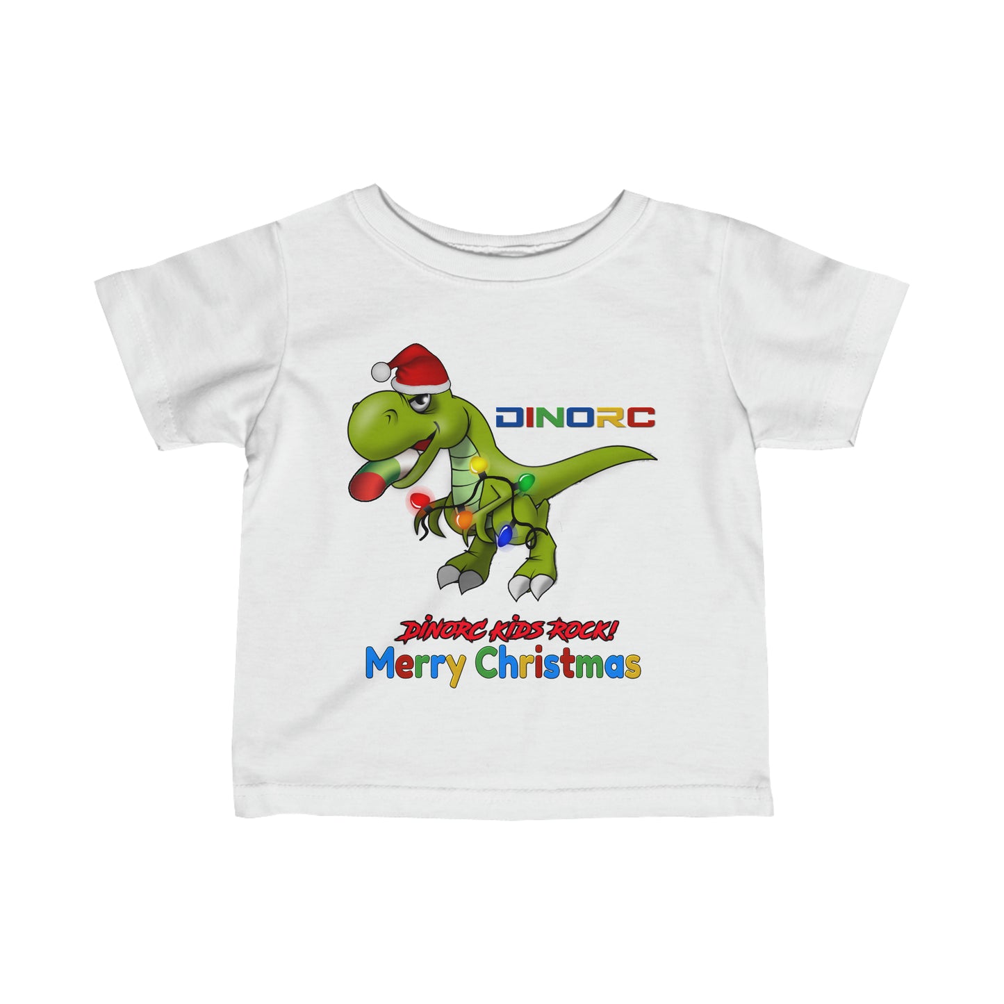 DinoRC Christmas Infant Fine Jersey Tee