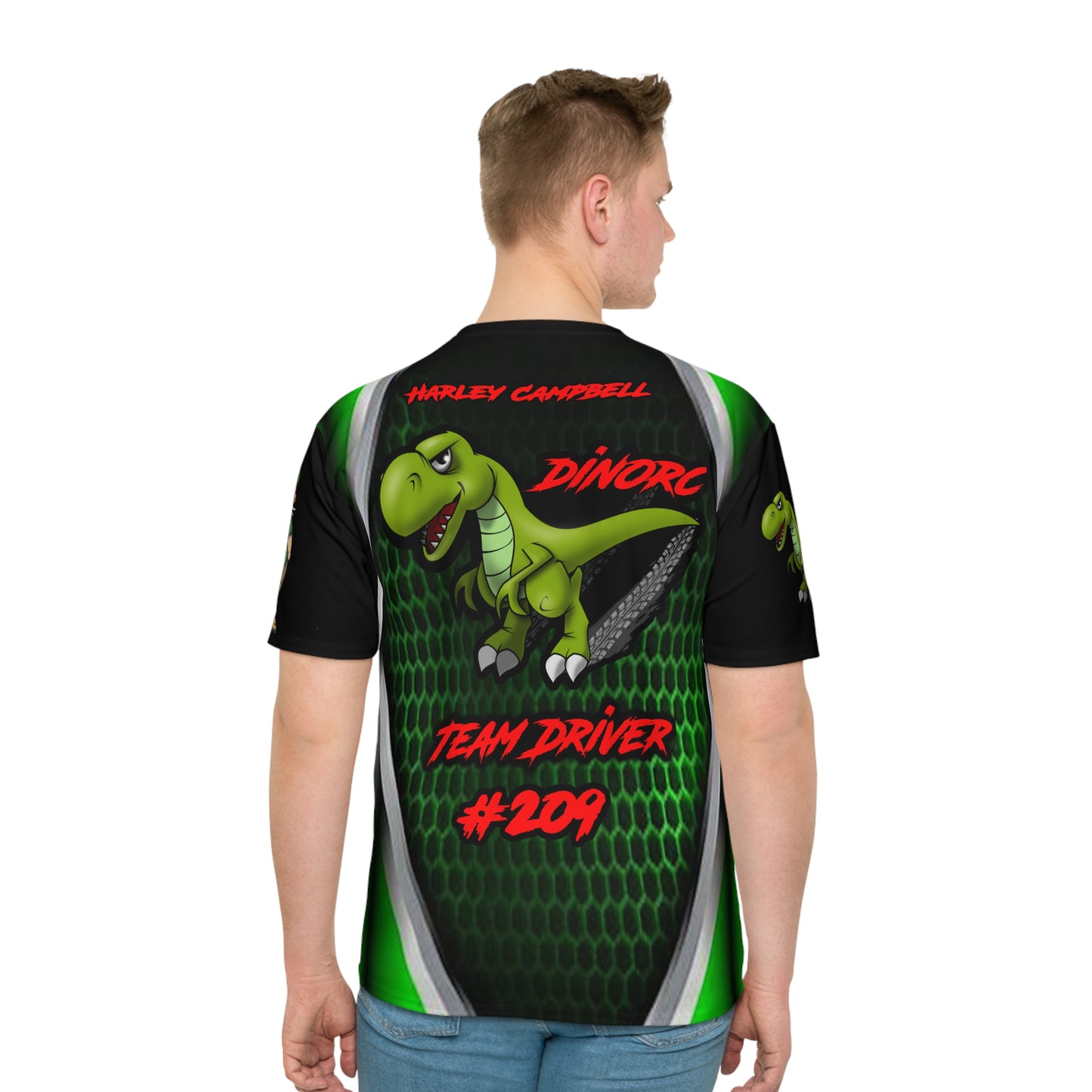 Harley Campbell Pickle Team Driver DinoRc Loose T-shirt (AOP)