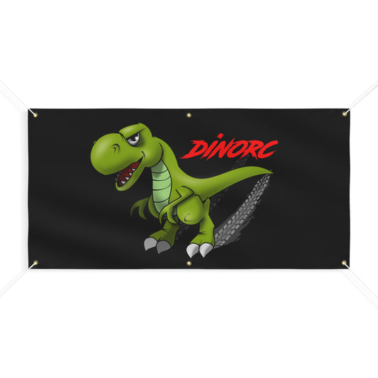 Dinosaur Party Banner, Kid's Birthday Decor, Playful Dinosaurs Theme, Dinosaur Wall Art, Matte Fabric Banner