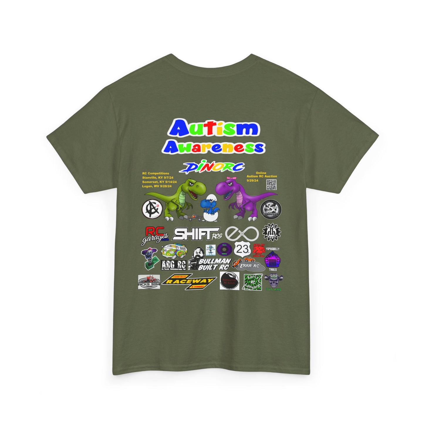 DinoRC Autism Awareness Front/Back Sponsor Shirt 2024