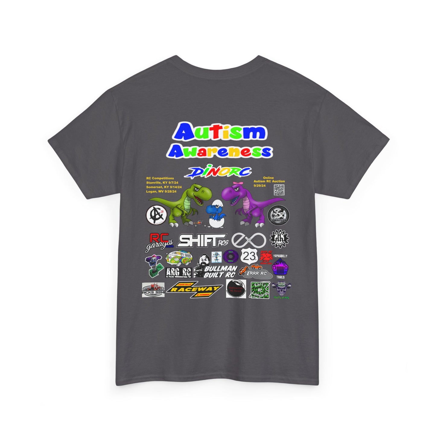 DinoRC Autism Awareness Front/Back Sponsor Shirt 2024