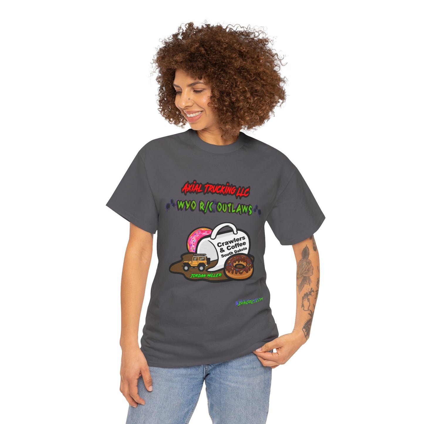 Copy of WYO R/C OUTLAWS DinoRc Logo T-Shirt S-5x Black Green