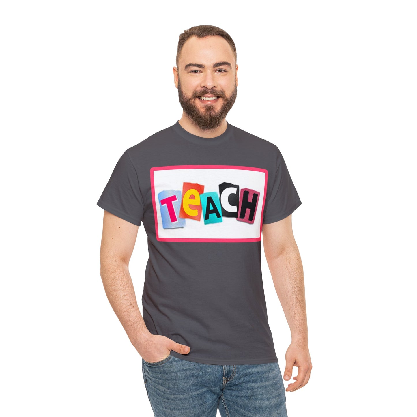 Teach  White Logo Front Back T-Shirt 10 colors  S-5x