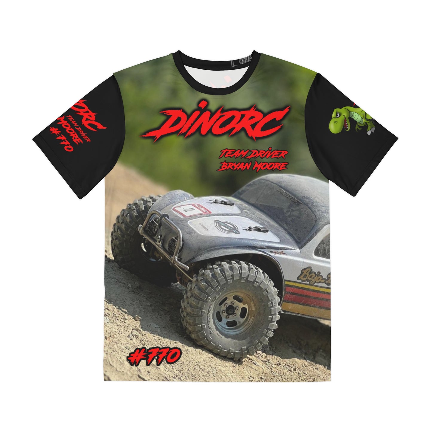 Bryan Moore black sleeves DinoRC Team Driver Shirt  (AOP)