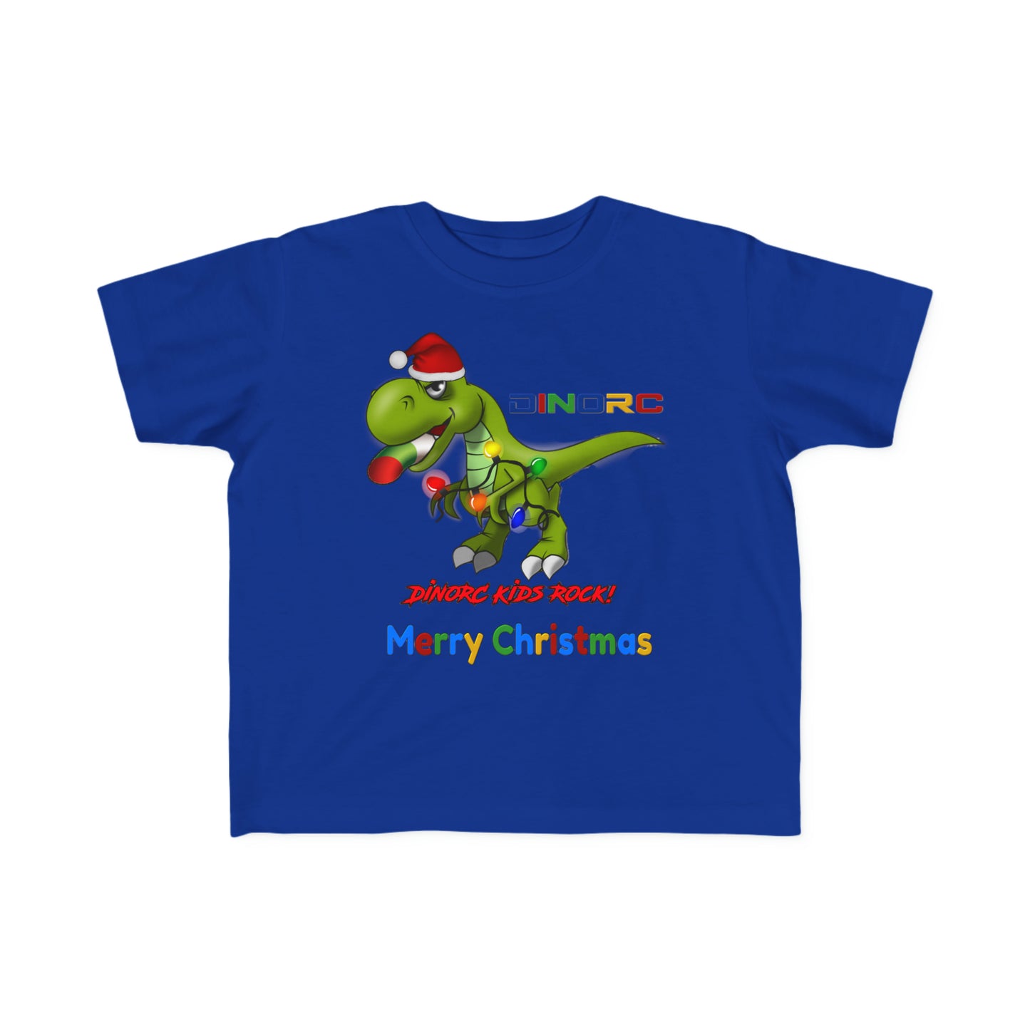 Merry Christmas DinoRC Christmas Toddler's Fine Jersey Tee