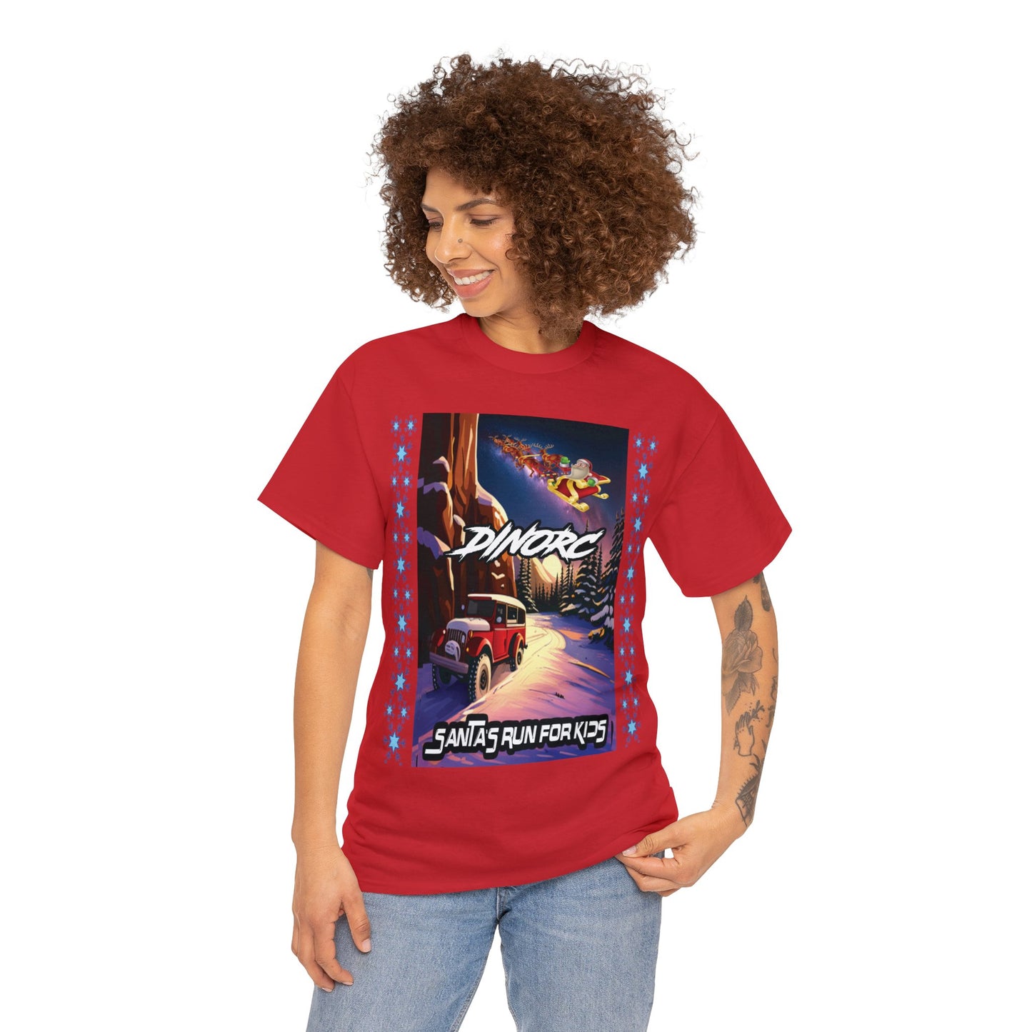 2024 DinoRC's Santa's Run For Kids Front Logo T-Shirt S-5x 5 colors