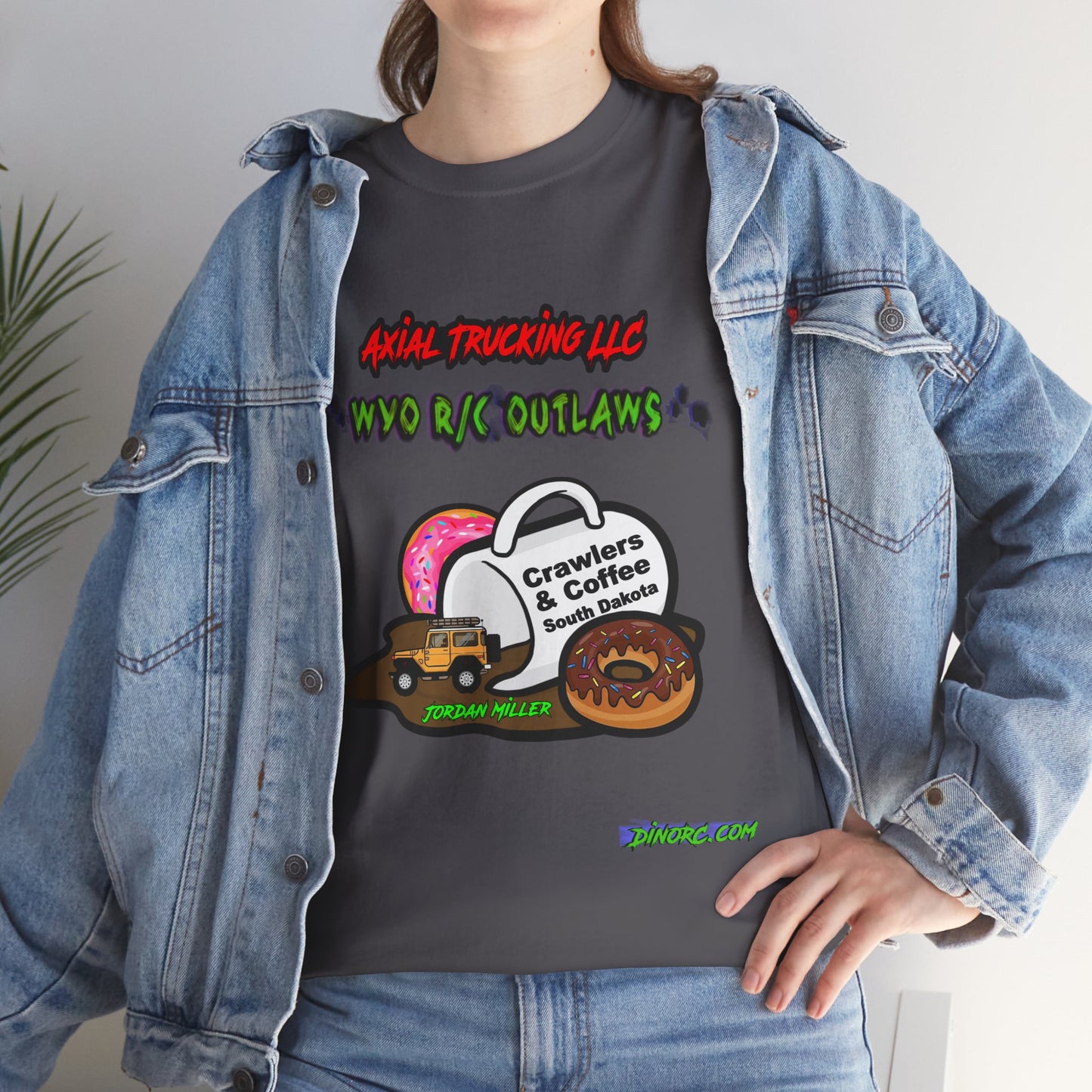 Copy of WYO R/C OUTLAWS DinoRc Logo T-Shirt S-5x Black Green