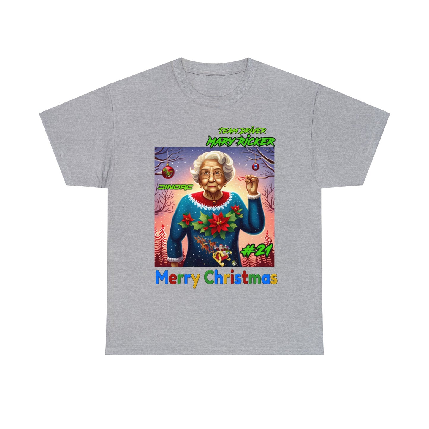 Mary Ricker Ugly Christmas DinoRC Logo Front T-Shirt 10 colors  S-5x