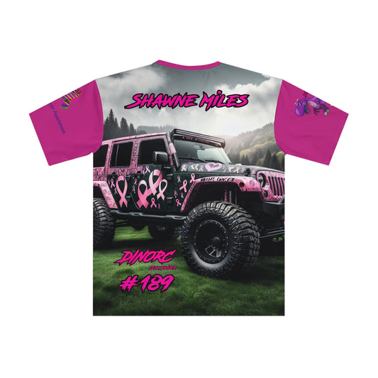 Pink DinoRC Breast Cancer Awareness Team Driver Loose T-shirt (AOP)