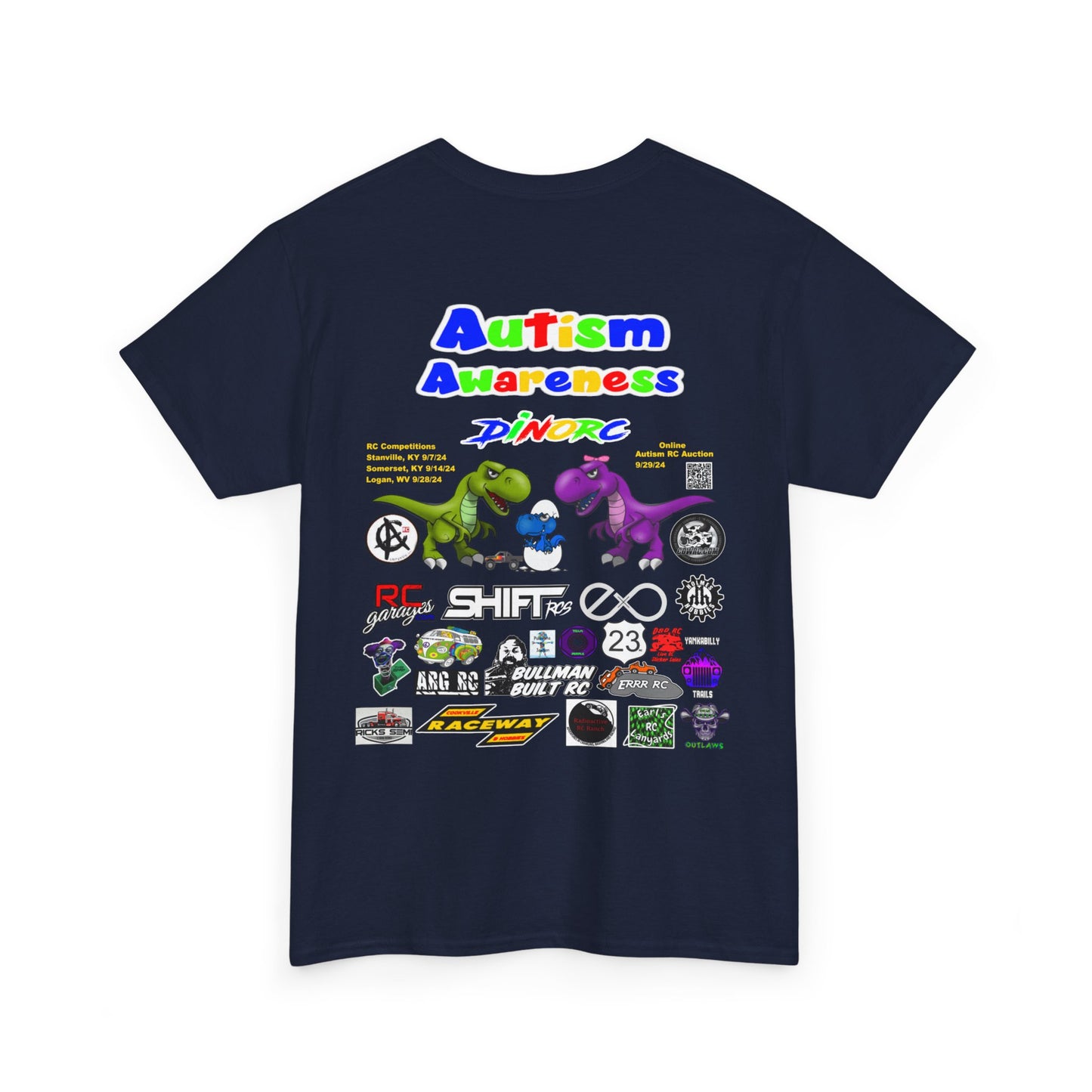 DinoRC Autism Awareness Front/Back Sponsor Shirt 2024