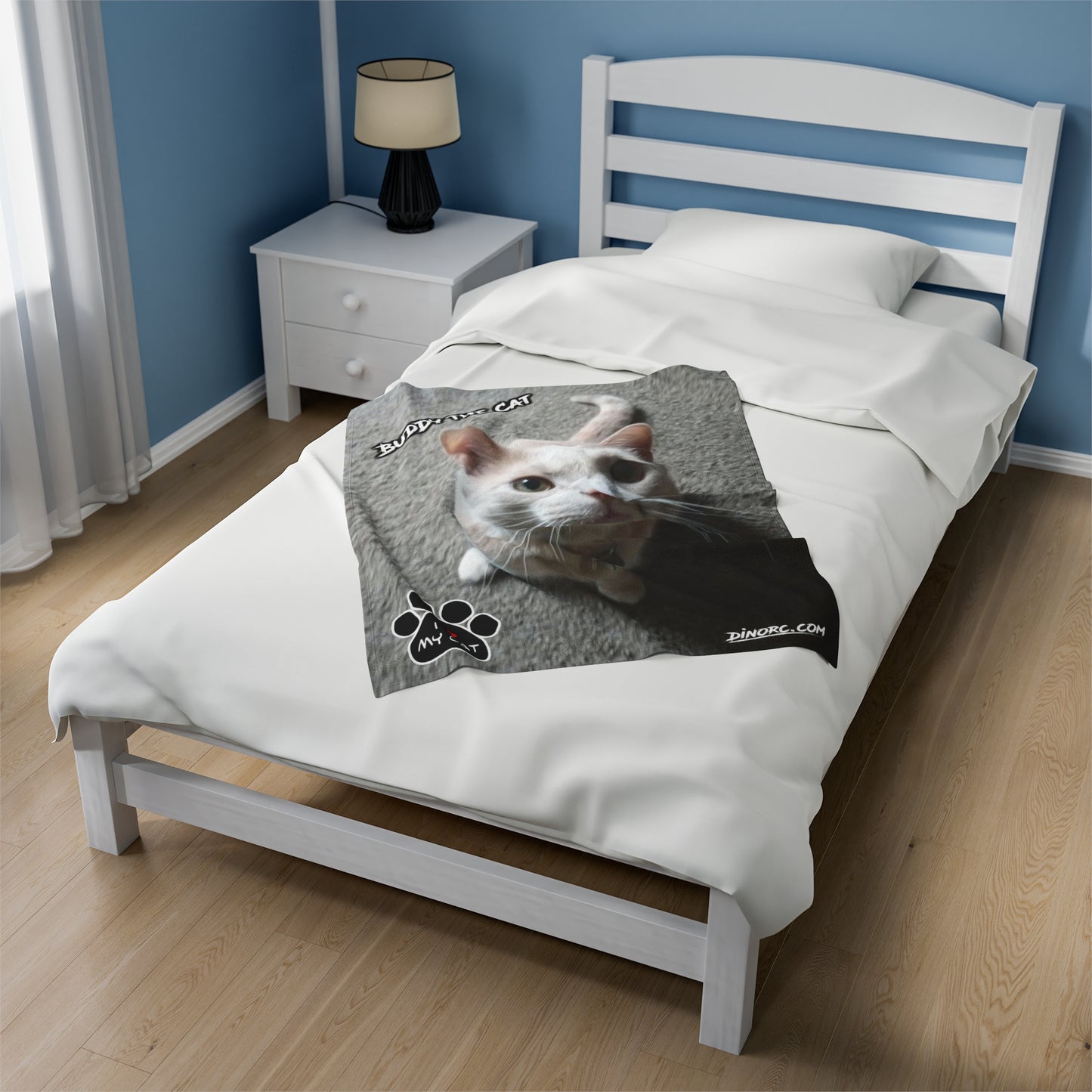 Buddy The Cat  Velveteen Plush Blanket