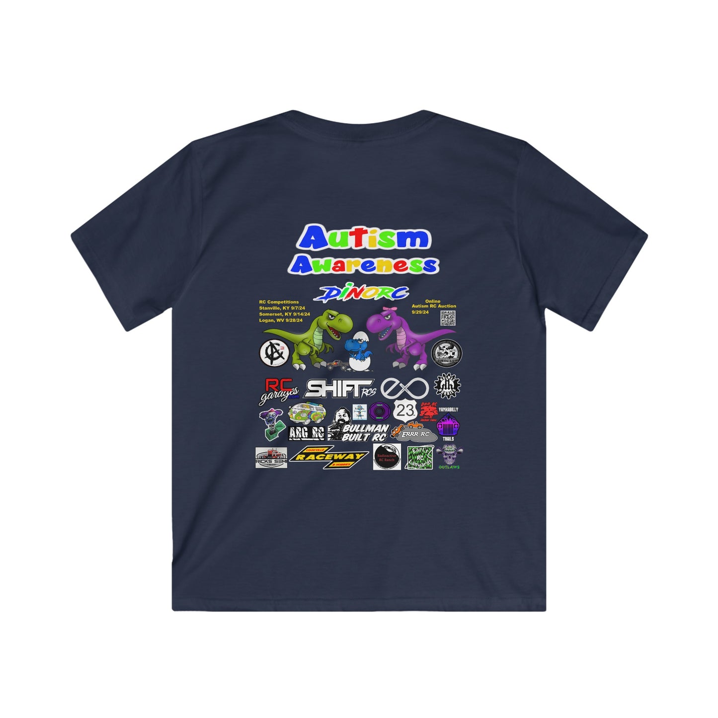 DinoRC 2024 Autism Awareness Kids  Tee