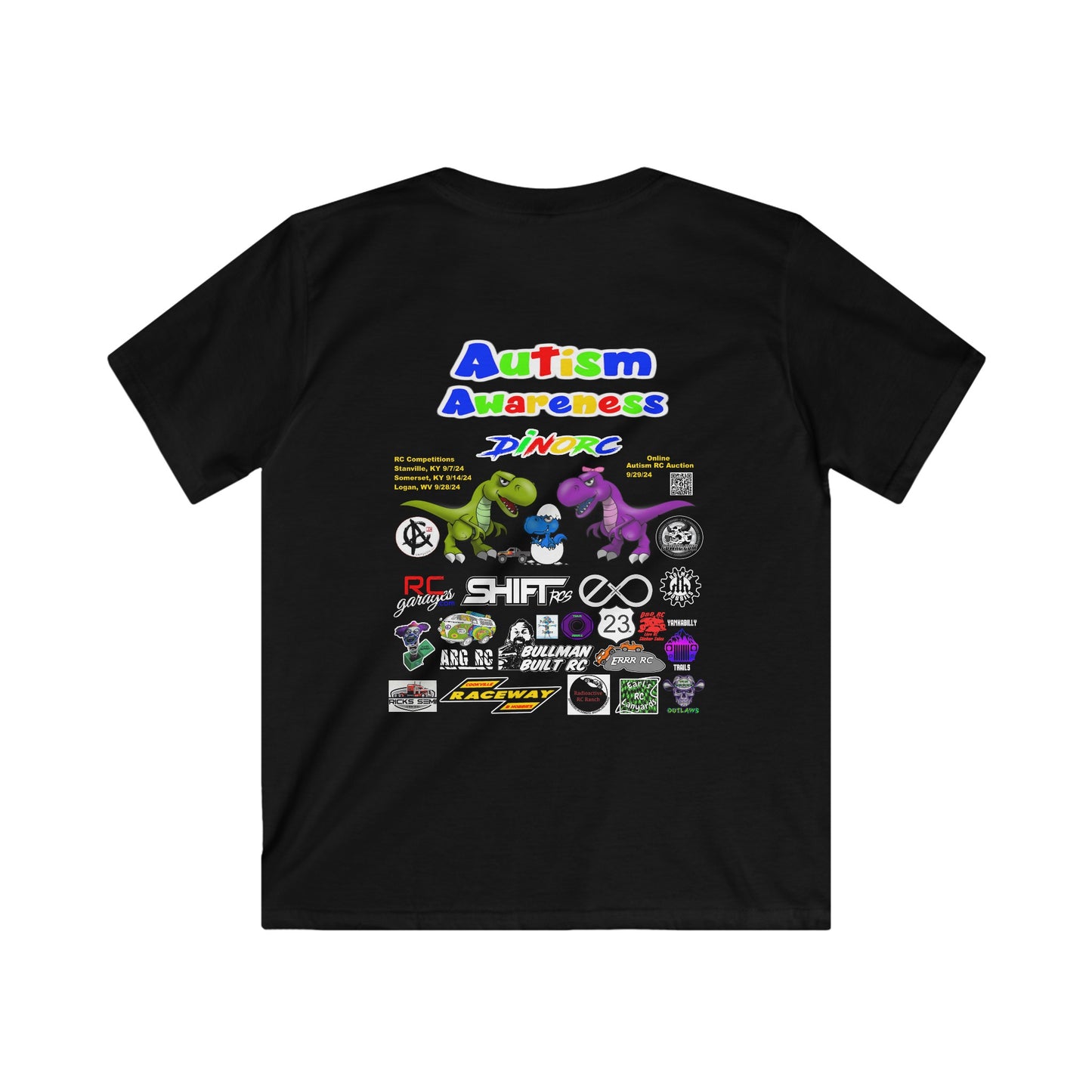 DinoRC 2024 Autism Awareness Kids  Tee