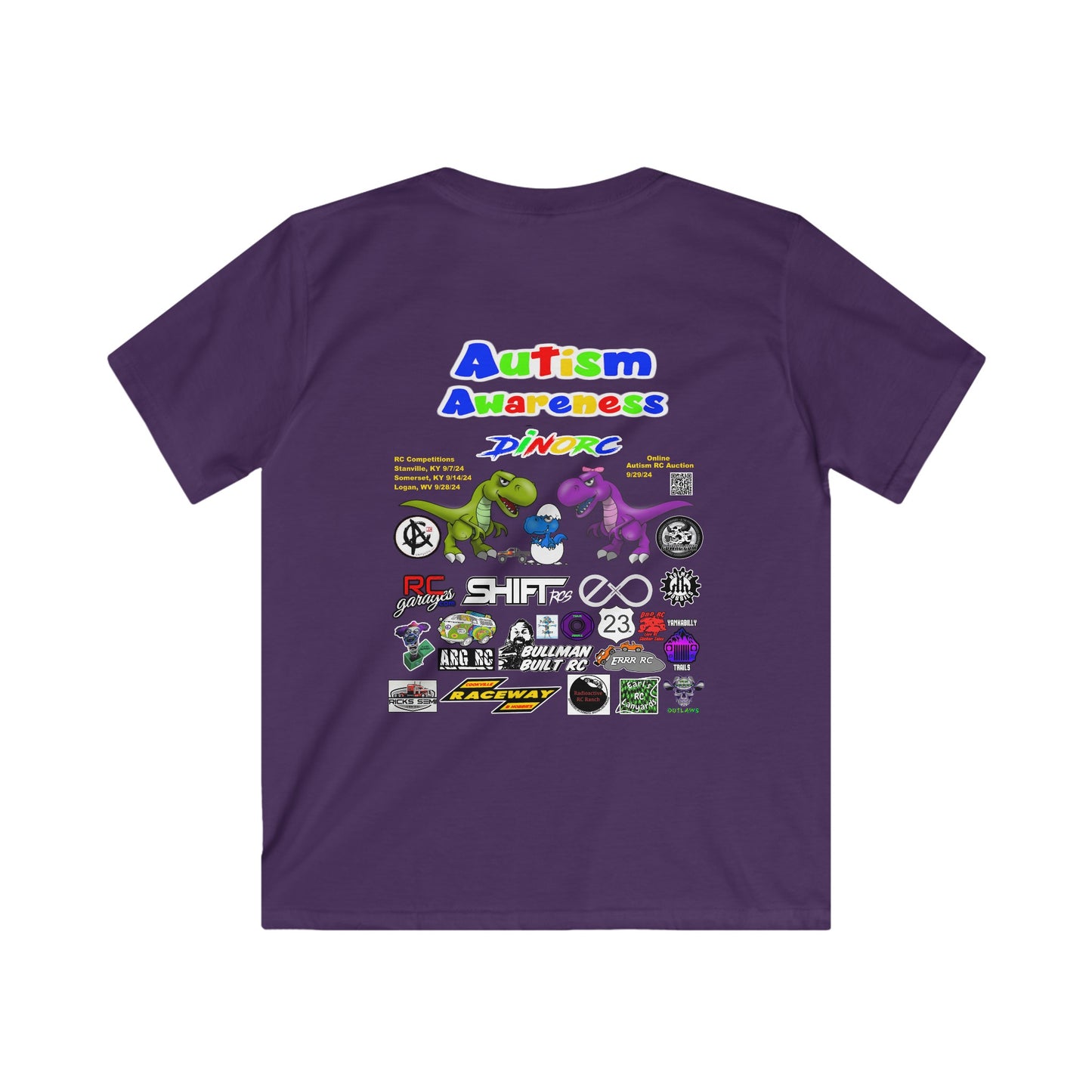 DinoRC 2024 Autism Awareness Kids  Tee