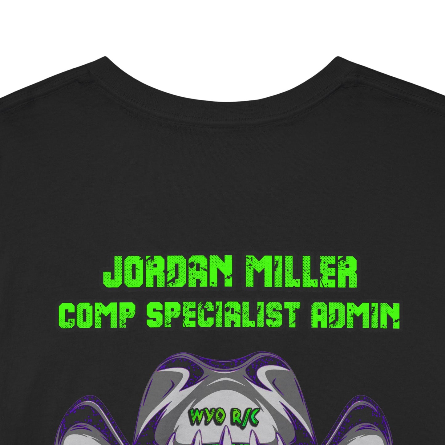 Jordan Miller WYO R/C OUTLAWS DinoRc Logo T-Shirt S-5x Black Green