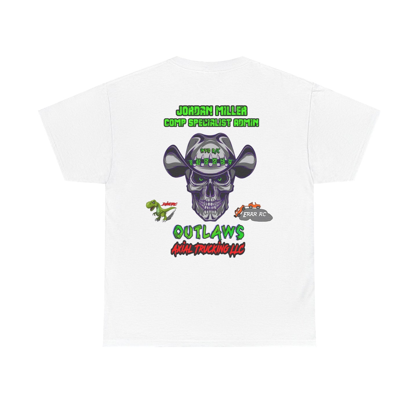 Jordan Miller WYO R/C OUTLAWS DinoRc Logo T-Shirt S-5x Black Green
