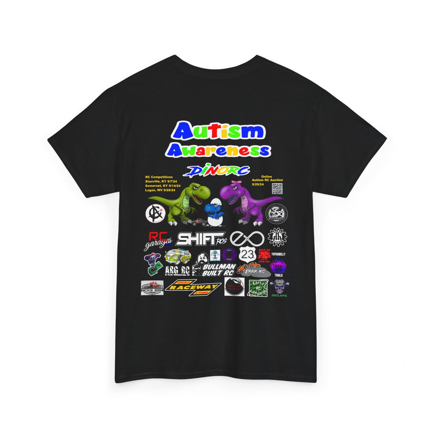 DinoRC Autism Awareness Front/Back Sponsor Shirt 2024