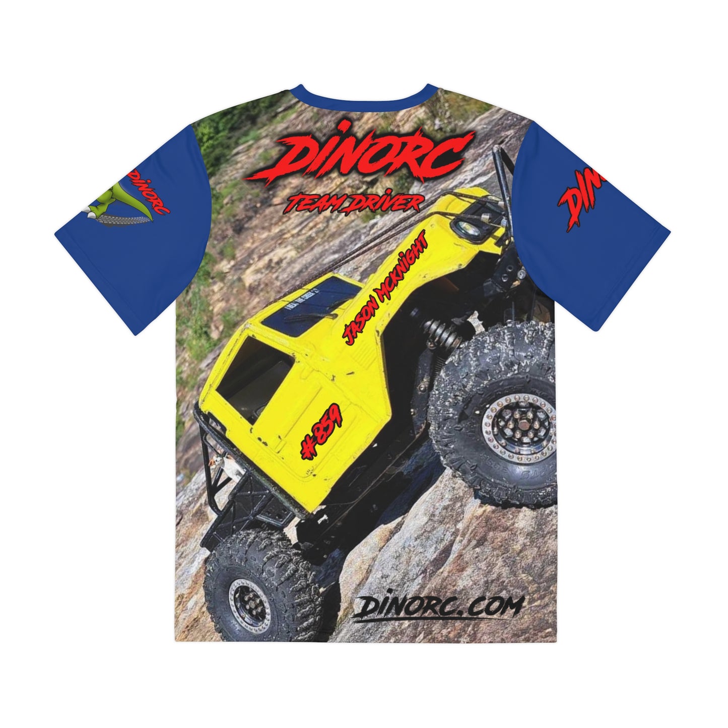 Jason Mcknight Blue sleeves DinoRC Team Driver Shirt  (AOP)