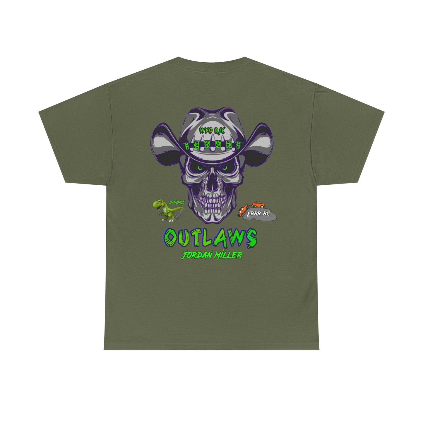 Copy of WYO R/C OUTLAWS DinoRc Logo T-Shirt S-5x Black Green