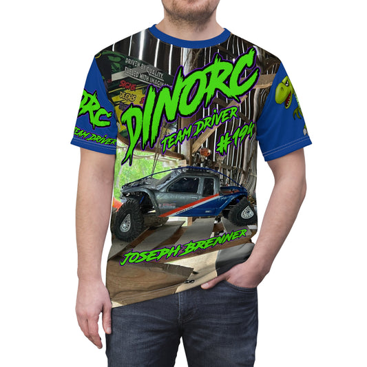 Joseph Brenner  DinoRC Team Driver T Shirt Blue Sleeves