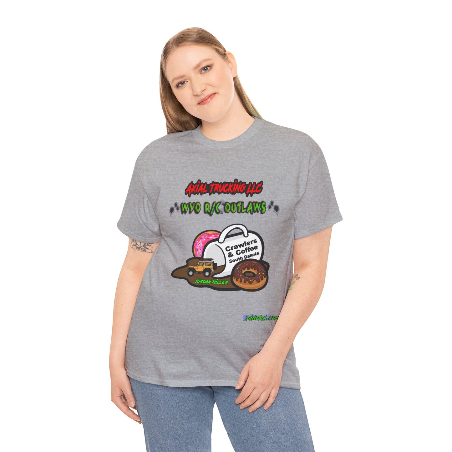 Copy of WYO R/C OUTLAWS DinoRc Logo T-Shirt S-5x Black Green