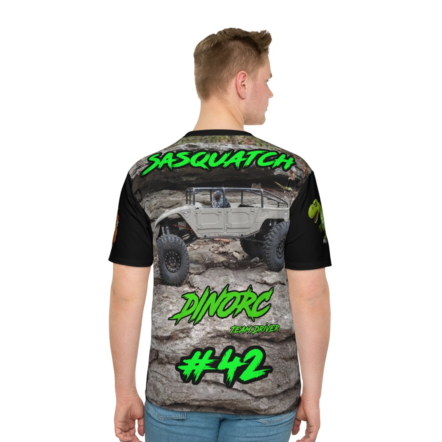 Sasquatch Team Driver DinoRc Loose T-shirt (AOP)