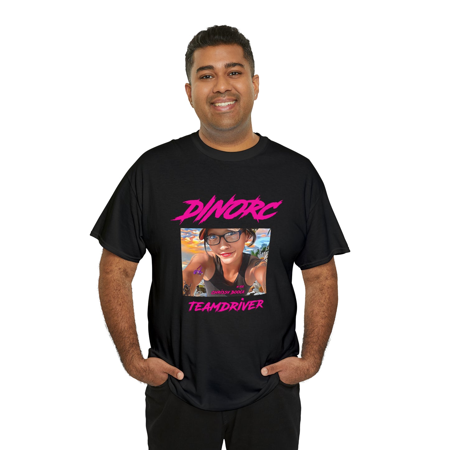 Crissy Book front DinoRC Logo T-Shirt S-5x