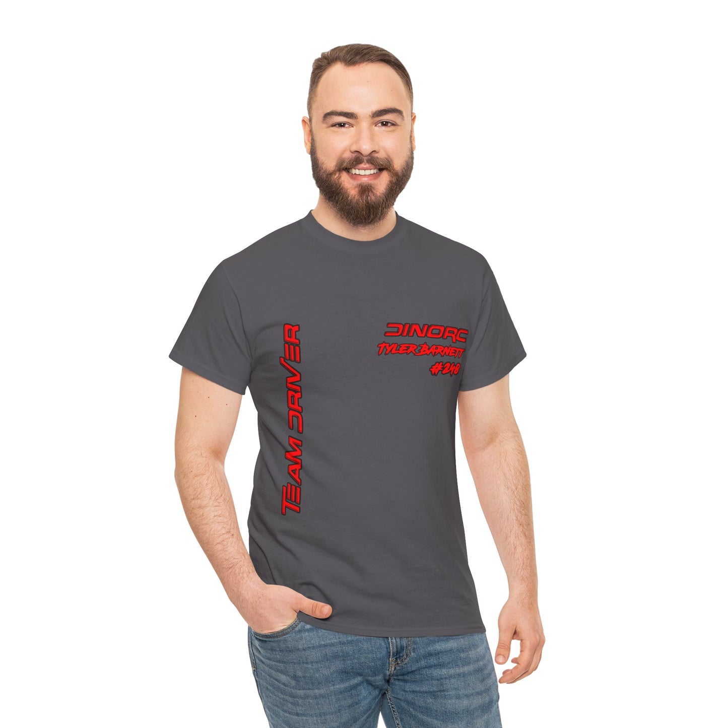 Team Driver Tyler Barnett Front and Back DinoRc Logo T-Shirt S-5x 5 colors