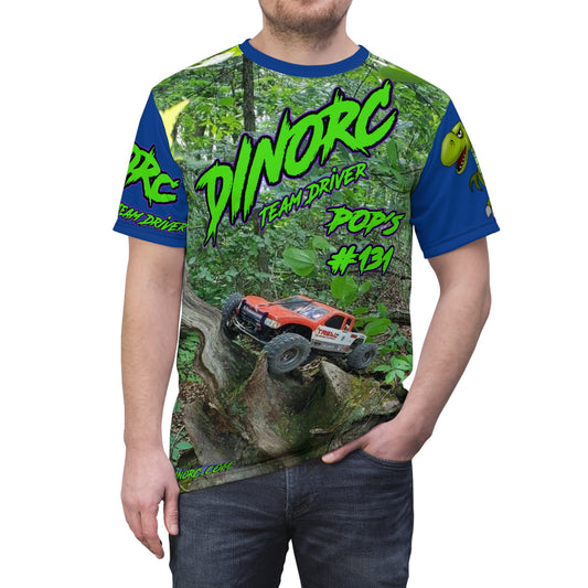 Steve Popelwel  Blue N Green DinoRC Team Driver T Shirt Blue Sleeves