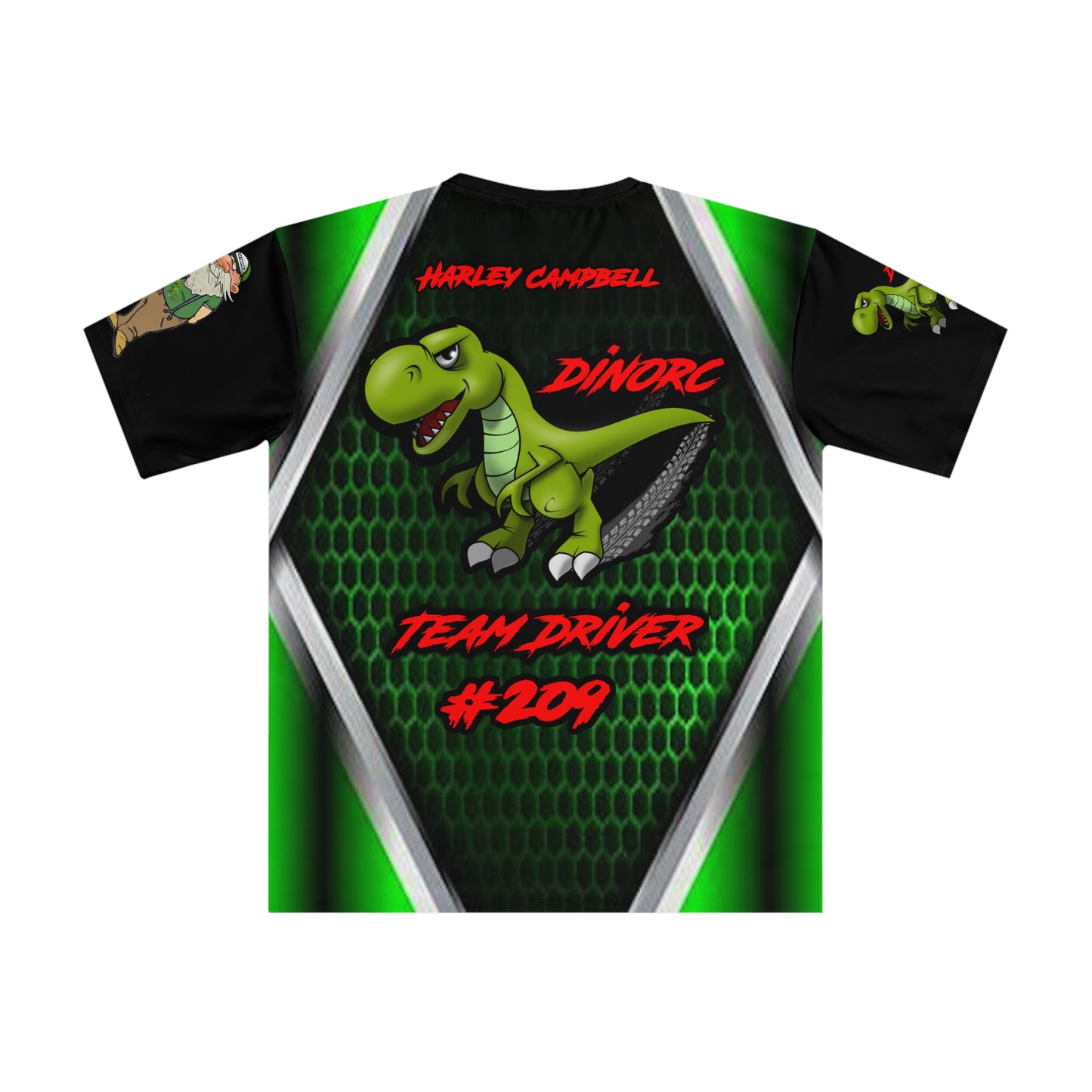 Harley Campbell Pickle Team Driver DinoRc Loose T-shirt (AOP)